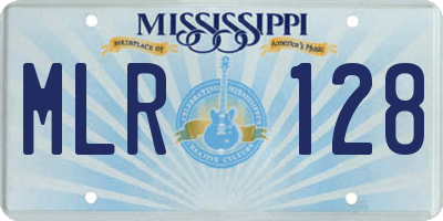 MS license plate MLR128