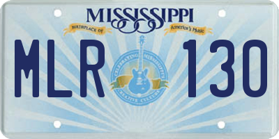 MS license plate MLR130