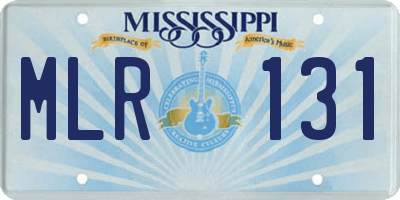 MS license plate MLR131