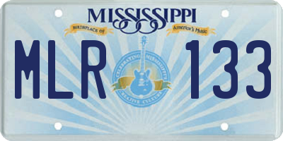 MS license plate MLR133