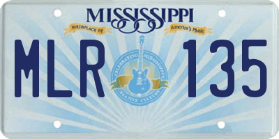MS license plate MLR135