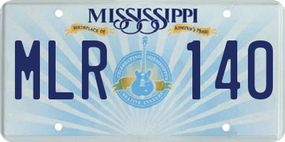 MS license plate MLR140