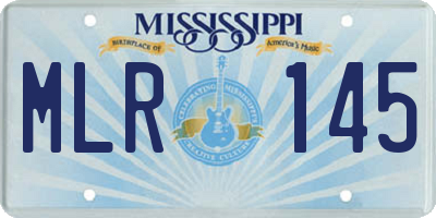MS license plate MLR145