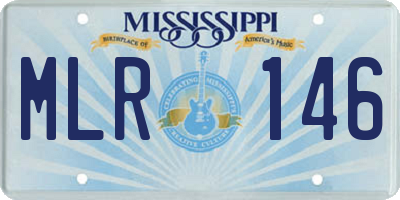 MS license plate MLR146