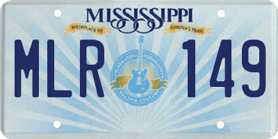 MS license plate MLR149