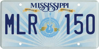 MS license plate MLR150