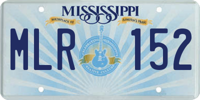 MS license plate MLR152