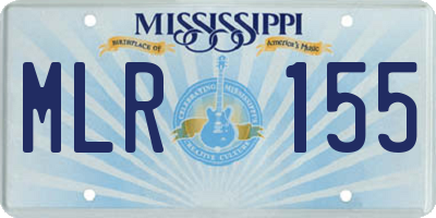MS license plate MLR155