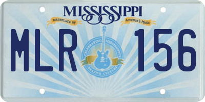 MS license plate MLR156