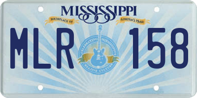 MS license plate MLR158