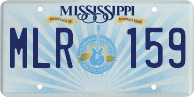 MS license plate MLR159