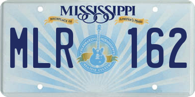 MS license plate MLR162