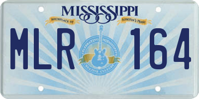 MS license plate MLR164