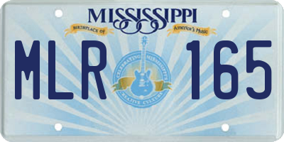 MS license plate MLR165