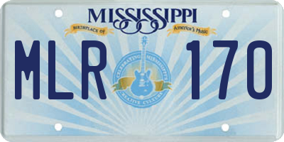 MS license plate MLR170