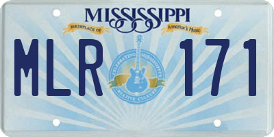 MS license plate MLR171