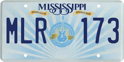 MS license plate MLR173