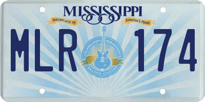 MS license plate MLR174