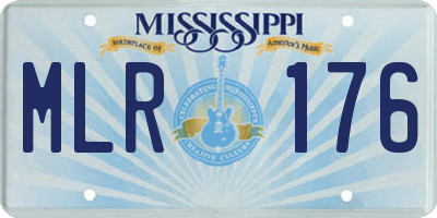 MS license plate MLR176