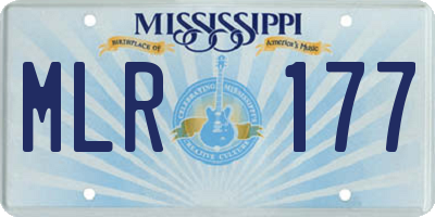MS license plate MLR177