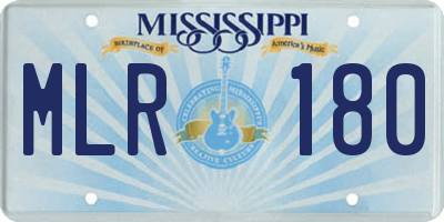 MS license plate MLR180