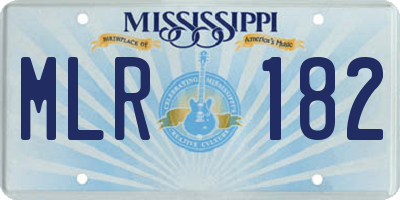 MS license plate MLR182