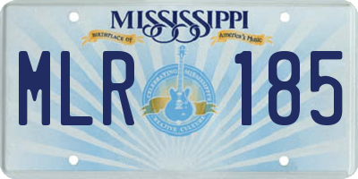 MS license plate MLR185