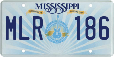 MS license plate MLR186