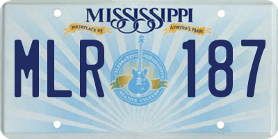 MS license plate MLR187