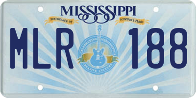 MS license plate MLR188