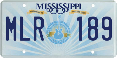 MS license plate MLR189