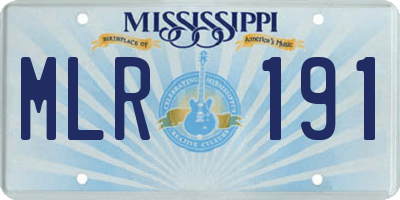 MS license plate MLR191