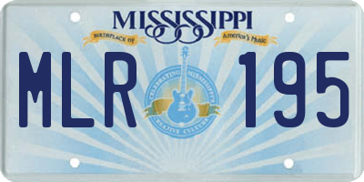 MS license plate MLR195