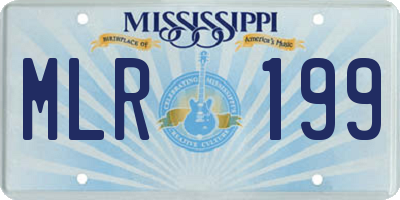 MS license plate MLR199