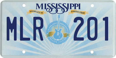 MS license plate MLR201