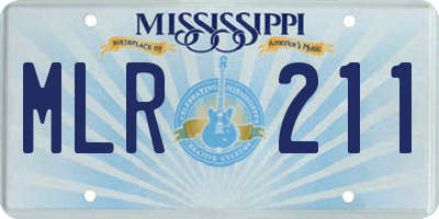 MS license plate MLR211