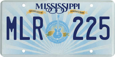 MS license plate MLR225