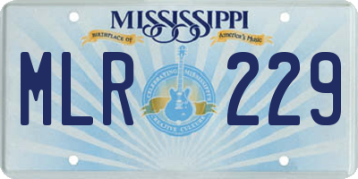MS license plate MLR229