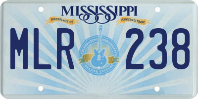 MS license plate MLR238