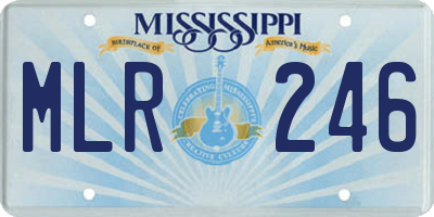 MS license plate MLR246