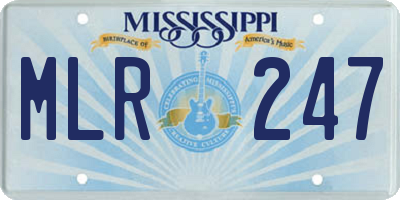 MS license plate MLR247