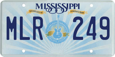 MS license plate MLR249