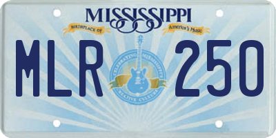 MS license plate MLR250