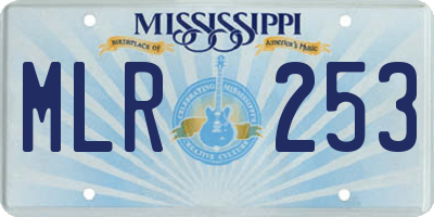 MS license plate MLR253