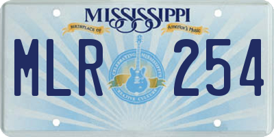MS license plate MLR254