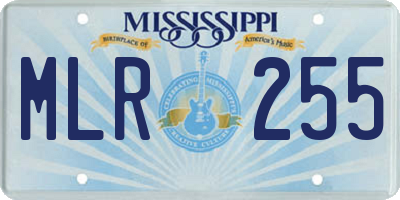 MS license plate MLR255