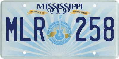 MS license plate MLR258