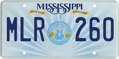 MS license plate MLR260