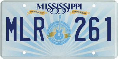 MS license plate MLR261
