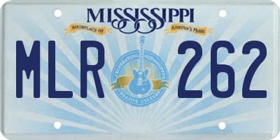 MS license plate MLR262
